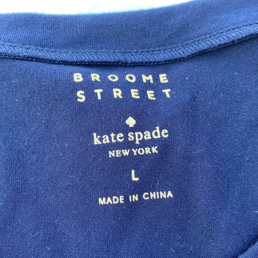 Kate Spade Navy Peplum Long Sleeve Top - Picture 2 of 4
